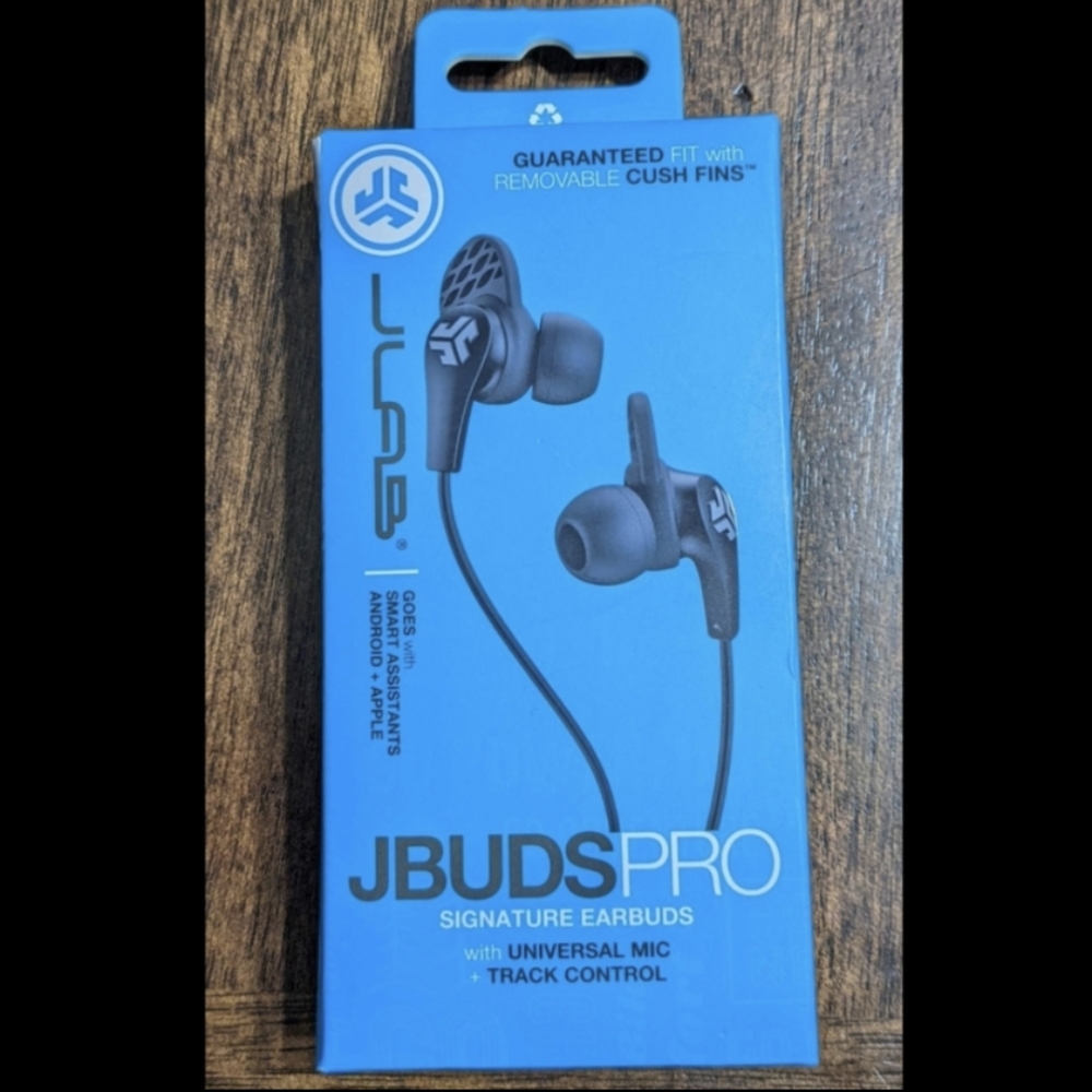 JLAB JBUDS Pro Premium Signature Earbuds with Universal Mic and Track Control.